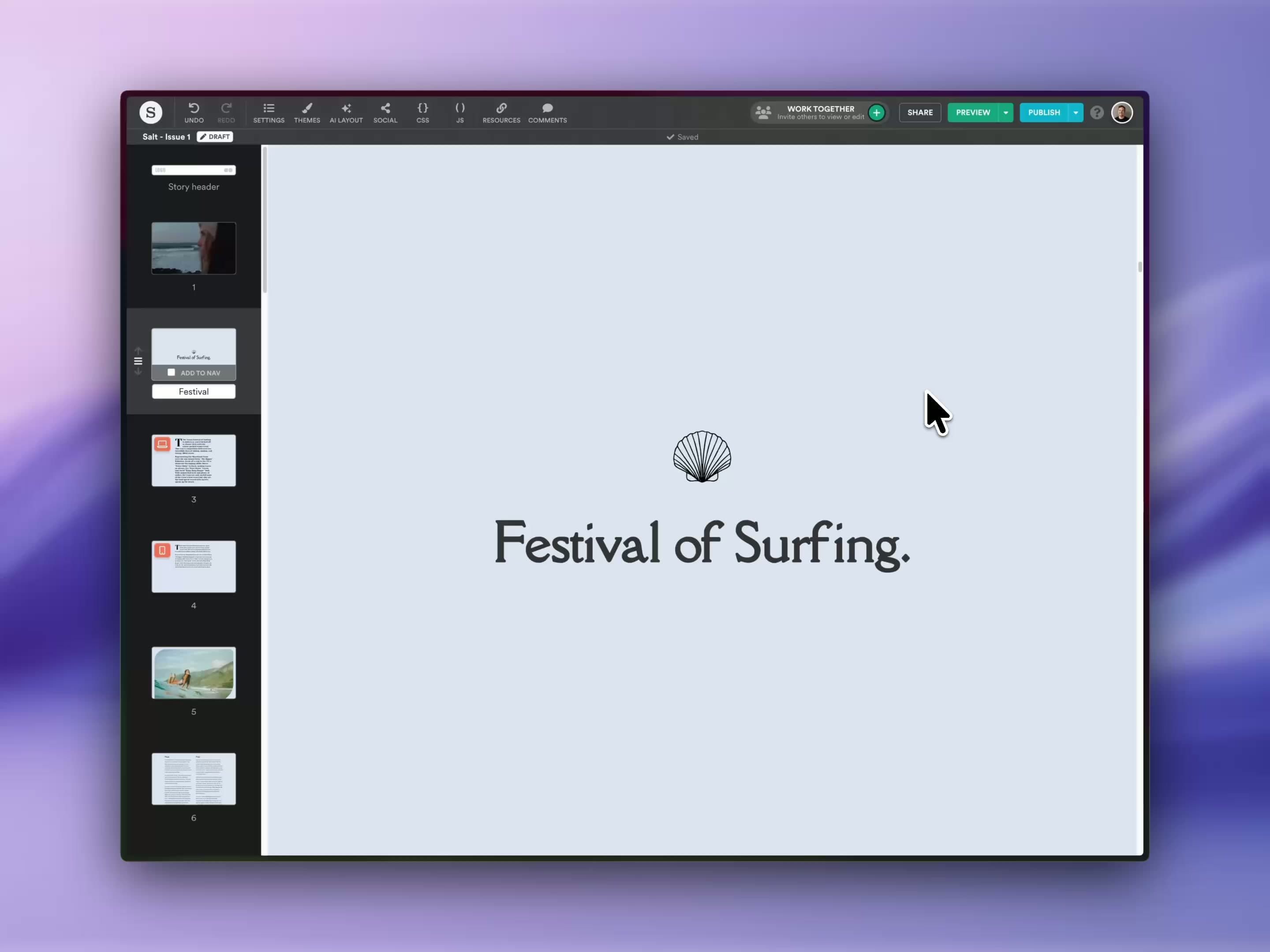 Foreground animations
